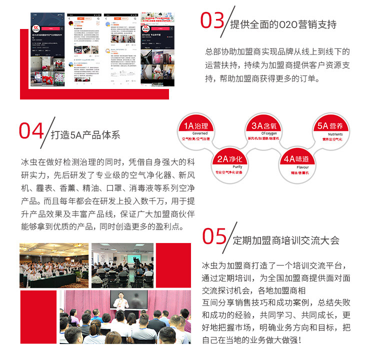 除甲醛加盟-浙大冰虫五大加盟优势-O2O营销支持、5A产品体系、定期加盟商培训交流大会